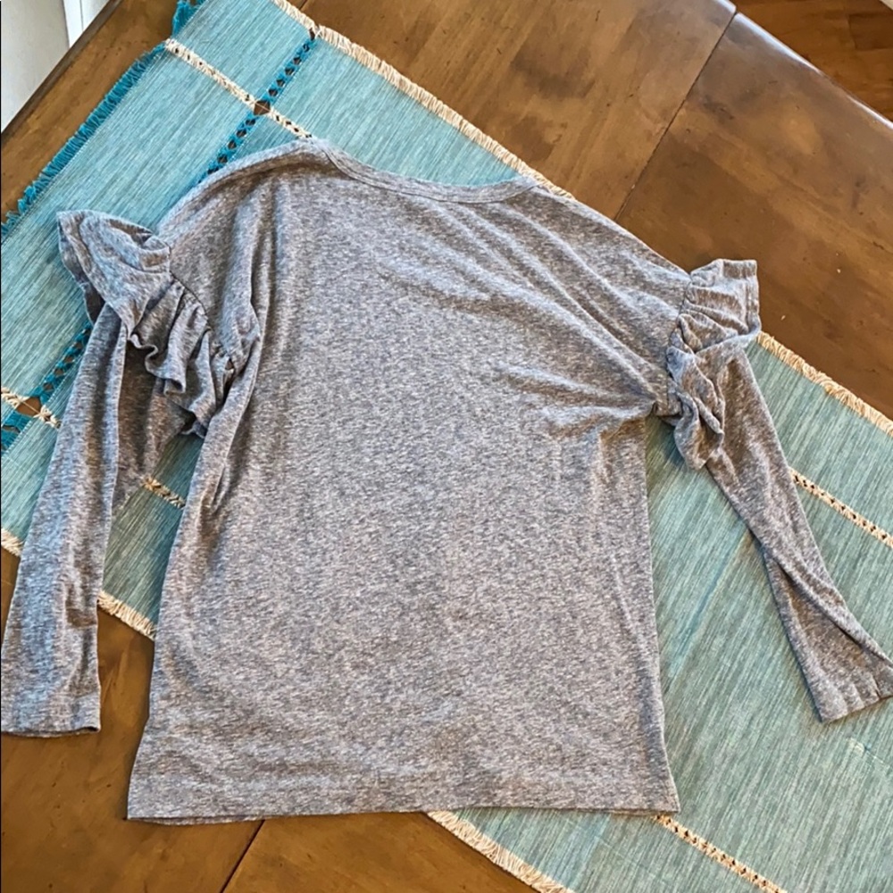2 for $10/SUNDRY Star Patches Ruffle Long Sleeve - Picture 8 of 8